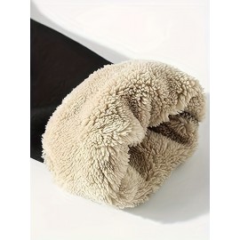 Cross Print Men's Crew Neck Sweatshirt Pullover For Men Fleece Sherpa Lined Sweatshirts For Winter Fall Long Sleeve Tops